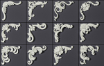 ORNAMENT BRUSHES ALPHA and 3D MODEL- VOL 01 - 02 - 03 - 04 - 05