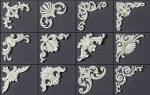 ORNAMENT BRUSHES ALPHA and 3D MODEL- VOL 01 - 02 - 03 - 04 - 05