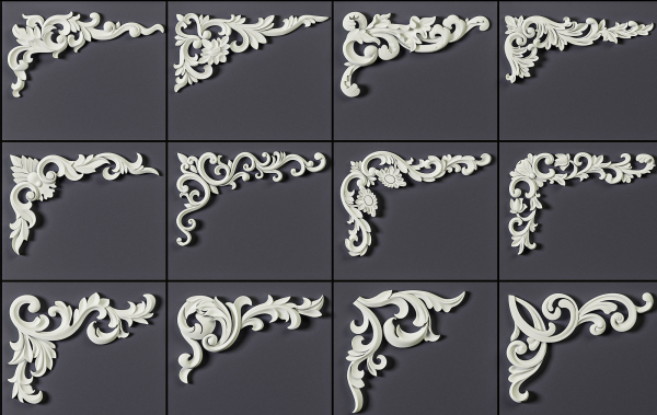 ORNAMENT BRUSHES ALPHA and 3D MODEL- VOL 01 - 02 - 03 - 04 - 05