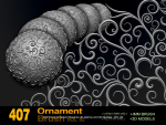 ORNAMENT BRUSHES ALPHA and 3D MODEL- VOL 01 - 02 - 03 - 04 - 05