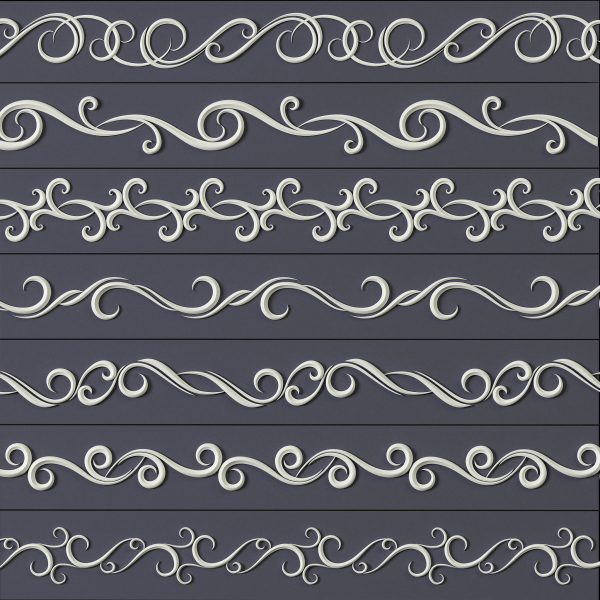 ORNAMENT BRUSHES ALPHA and 3D MODEL- VOL 01 - 02 - 03 - 04 - 05