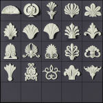 ORNAMENT BRUSHES ALPHA and 3D MODEL- VOL 01 - 02 - 03 - 04 - 05
