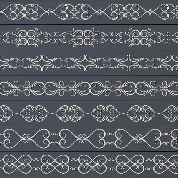 ORNAMENT BRUSHES ALPHA and 3D MODEL- VOL 01 - 02 - 03 - 04 - 05