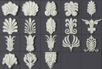 ORNAMENT BRUSHES ALPHA and 3D MODEL- VOL 01 - 02 - 03 - 04 - 05