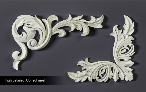 ORNAMENT BRUSHES ALPHA and 3D MODEL- VOL 01 - 02 - 03 - 04 - 05