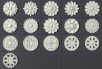 ORNAMENT BRUSHES ALPHA and 3D MODEL- VOL 01 - 02 - 03 - 04 - 05