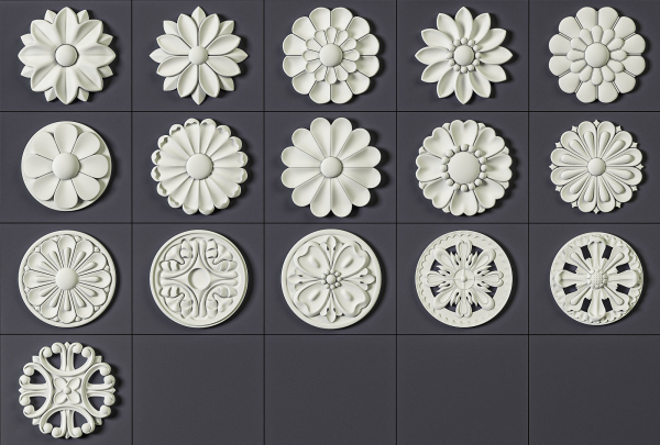ORNAMENT BRUSHES ALPHA and 3D MODEL- VOL 01 - 02 - 03 - 04 - 05
