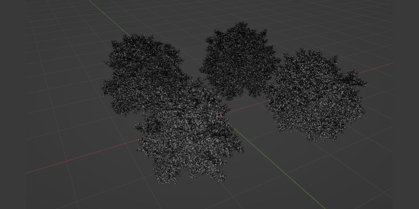 Outdoor Bushes Collection vol 89-Blender