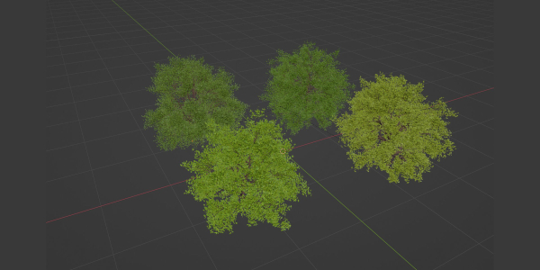 Outdoor Bushes Collection vol 89-Blender