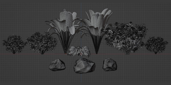 Outdoor Garden Plants Collection vol 136-Blender