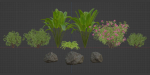 Outdoor Garden Plants Collection vol 136-Blender