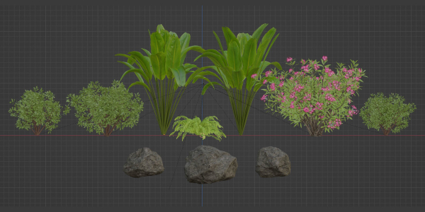 Outdoor Garden Plants Collection vol 136-Blender