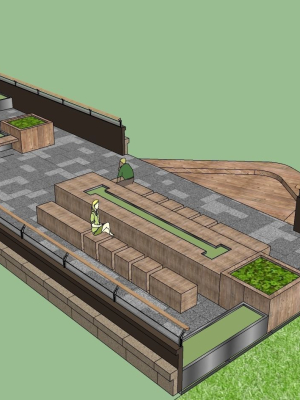 outdoor landscape sketchup model