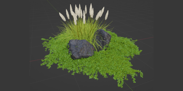Outdoor plants for landscape vol 205-Blender