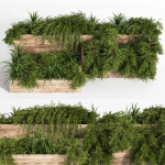 Outdoor Plants Tree in Plant Box Set0