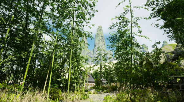 Pack - Bamboo trees - 10 models and UE4 animated material