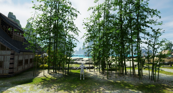 Pack - Bamboo trees - 10 models and UE4 animated material