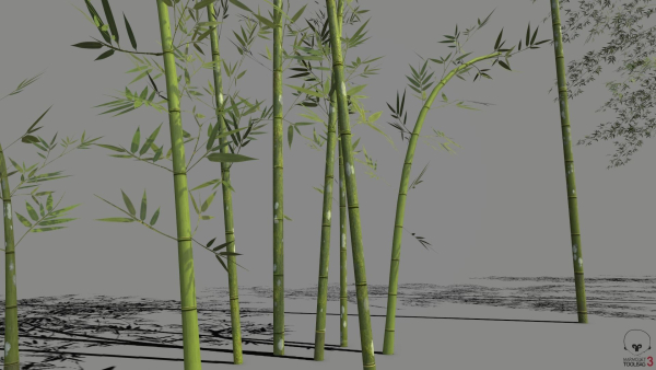 Pack - Bamboo trees - 10 models and UE4 animated material