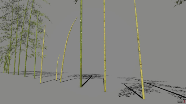 Pack - Bamboo trees - 10 models and UE4 animated material