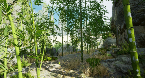 Pack - Bamboo trees - 10 models and UE4 animated material