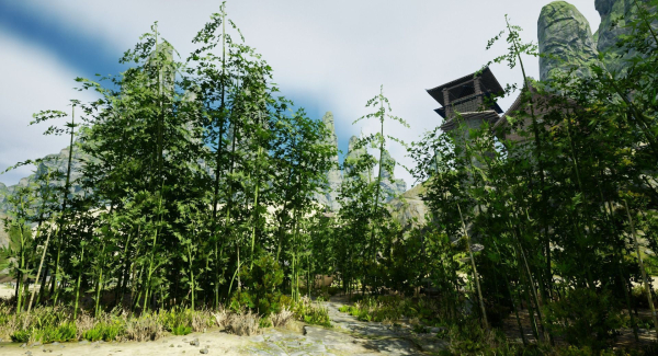 Pack - Bamboo trees - 10 models and UE4 animated material