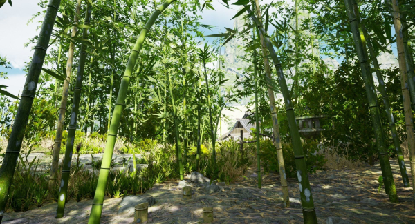 Pack - Bamboo trees - 10 models and UE4 animated material