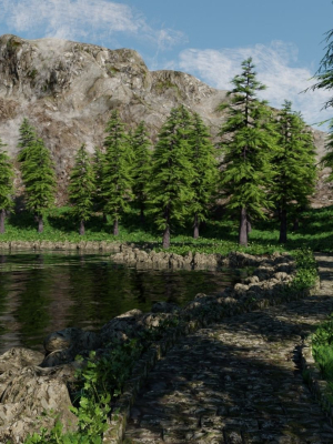 park-pound-scene-3d-model-obj-fbx-stl-blend-dae