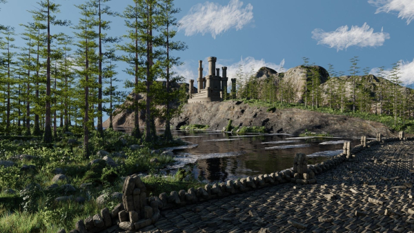 Path to Castle Scene