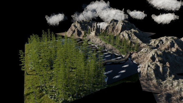 Path to Castle Scene