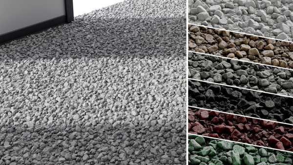 PBR Gravel 01 - 4k - PNG - Seamless - SBSAR