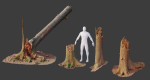 PBR Spruce Stump Broken Dead Photoscan Realistic