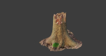 PBR Spruce Stump Broken Dead Photoscan Realistic