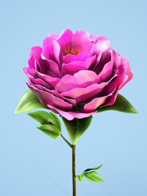 peony-3d-model-low-poly-obj-fbx-blend-dae