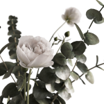 Photorealistic model of bouquets of eucalypt in vase