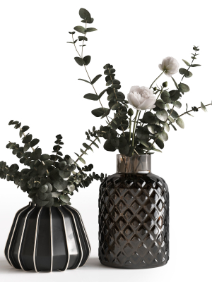 Photorealistic model of bouquets of eucalypt in vase