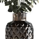 Photorealistic model of bouquets of eucalypt in vase