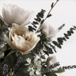 Photorealistic model of bouquets of flowers in vase