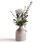 Photorealistic model of bouquets of flowers in vase