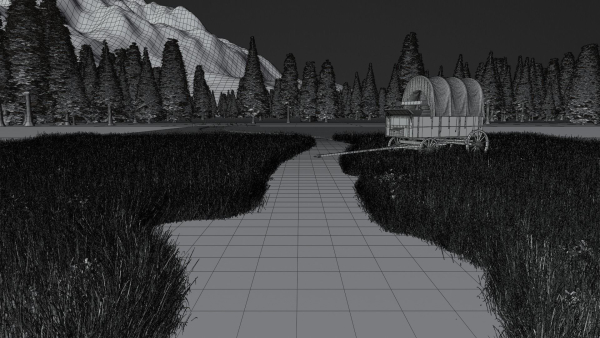 Pine Forest 3d Scene