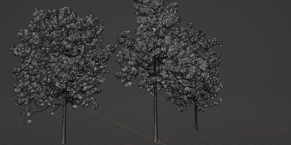 pine trees collection vol 11-Blender
