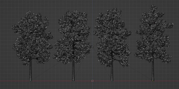 pine trees collection vol 19-Blender