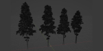 Pine Trees collection vol 227-Blender