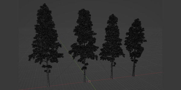 Pine Trees collection vol 227-Blender