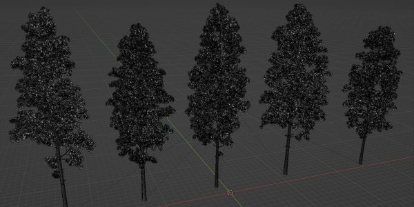 Pine trees collection vol 234-Blender