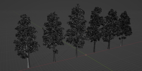 Pine trees collection vol 245-Blender