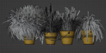Plants in rusty metal pots collection vol 167-Blender
