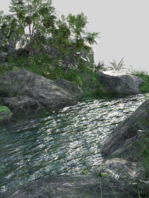 pond-scene-3d-model-obj-fbx-blend-dae