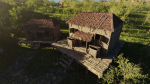 Pond Village Scene