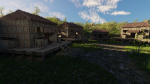 Pond Village Scene