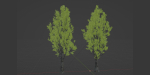Poplar populus trees vol 116-Blender